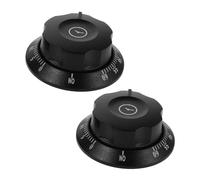 GRIRIW Minuteur Cuisine Mécanique 2pcs Alarme Sonore et Disque Gradué, Plastique Noir, Minuterie Multifonction pour Cuiseur Vapeur et Four en Restaurant ou École