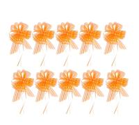 GRIRIW Nœuds en Ficelle Plus Épais et Stable 10 Pièces Orange en Plastique pour Décoration de Mariage pour Décoration Voiture de Mariage ou Noël