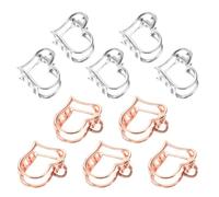 GRIRIW Pinces à mâchoires simples en forme de cœur pour femmes, lot de 10, alliage, maintien antidérapant, pour tenue formelle et usage quotidien