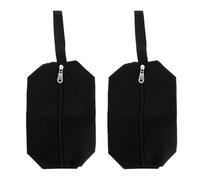 GRIRIW Pochettes à Fermeture Éclair Légères et Imperméables Lot de 2 en Tissu Oxford Noir Rangement Pratique pour Outils Divers et Usage Quotidien