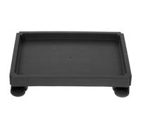GRIRIW Pot de Fleurs à roulettes 35 cm Noir, Support Mobile en Plastique Rond, Plateau de Plantation avec Forte capacité de Charge, idéal pour Jardin intérieur et extérieur