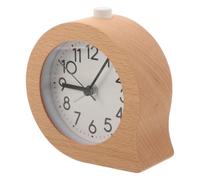 GRIRIW Réveil de Table en Bois Massif avec Fonction Snooze Silencieuse, Design Analogique Classique et Chiffres Clairs, pour Décoration D'étagère et Chambre