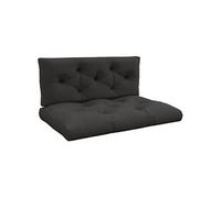 Outsunny Ensemble de 2 Coussins pour canapé Palette 2 Places Grand Confort dim. 120L x 80l x 12H cm Polyester Gris
