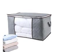 Gris 60x40x35 Cm Sac De Rangement Pour Vetement Sac De Rangements Pour Couette Pliables Housse Rangement Couette Sous Lit Avec Poignée Renforcée Pour Literie Couvertures Oreillers Jouets Vestes
