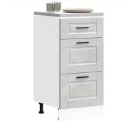 (Gris)Armoire de cuisine,Buffet bas - Espace rangement optimal, Porto gris béton bois ingénierie 156621