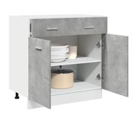 (Gris)Armoire de plancher à tiroir,Buffet bas - Espace rangement optimal, ""Lyon"" Gris béton 80x46x81,5 cm 867660