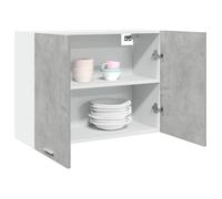 (Gris) Armoire suspendue,Buffet mural - Espace rangement optimal, ""Lyon"" Gris béton 80x31x60 cm Aggloméré 115687
