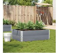 Gris Balconnière/Bac à Fleurs Protection UV - Jardinière gris 120x80cm bois massif de pin &HSF6851131
