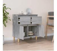 Gris Buffet de rangement - SOLOMOON - Commode salon - Sonoma gris 60x35x70 cm - Bois d'ingénierie FR5460