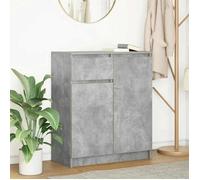 Gris Buffet de rangement - Vitrine bahut - armoire console Pour cuisine, avec tiroir gris béton 71 x 35 x 84cm - Bois d'ingénierie