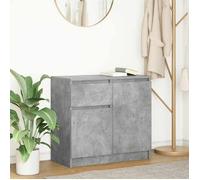 Gris Buffet de rangement - Vitrine bahut - armoire console Pour cuisine, avec tiroir gris béton 71 x 35 x 65cm - Bois d'ingénierie