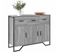 Gris Buffet de rangement - Vitrine bahut - armoire console Pour cuisine, Sonoma gris, 97 x 32,5 x 74,5cm - Bois d'ingénierie