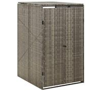 (Gris)Cache-conteneur à déchet - Magnifique Abri pour poubelle Gris 70x80x117 cm Résine tressée 81060