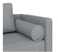 Gris Chaise longue 116,5x62x57,5 cm - Transat de salon avec coussins gris clair tissu 26171913