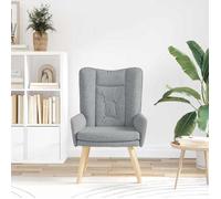 Gris clair Fauteuil relaxant - SOLOMON - Chaise salon - 1 personne - Gris clair 63x67x94 cm tissu FF4963
