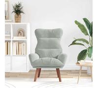 Gris clair Fauteuil relaxant - SOLOMON - Chaise salon - 1 personne - Gris clair 69x74x93 cm Velours FF4972