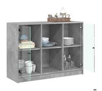 Gris Commode Salon, CHIC Buffet bas/Cabinet, 1 PC, gris béton 102x37x75,5 cm bois d'ingénierie N12420