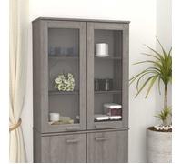 Gris Dessus de buffet HAMAR Gris clair 85 x 35 x 100cm - Bois de pin 2378316