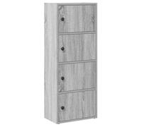 Gris Étagère,Bibliothèque - bureau/Salon - Meuble de rangement - sonoma gris 40x24x102 cm - Bois d'ingénierie @EU907336