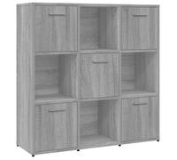 Gris Étagère,Bibliothèque - bureau/Salon - Meuble de rangement - Sonoma gris 90x30x90 cm - Bois d'ingénierie @EU383687