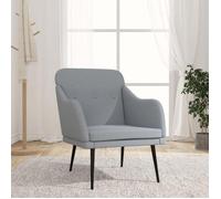 Gris Fauteuil simple Magnifique Fauteuil Gris clair 63x76x80cm Tissu 63x76x80cm CL8511198