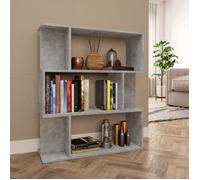 (Gris)Meuble de rangement,SIGNOR, Bibliothèque Contemporaine,Séparateur de pièce Gris béton bois ingénierie 577292
