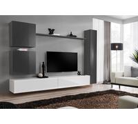 Gris Meuble mural en bois Meuble de rangement moderne Sideboard Meuble mural Nouveau