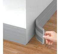 Gris Plinthe de finition Murale Hauteur 12 cm,épaisseur 1.1cm,Long5 M Plinthe Souple Autoadhésive Plinthe NBR Plinthe Adhesive Facile à Couper Convient Pour Cuisine salon Salle De Bain Mur Sol