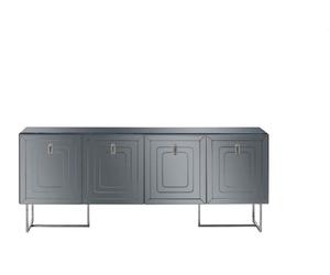 Gris salon buffet meubles de luxe en bois 4 portes commode design