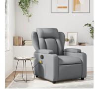 Gris similicuir Cuir Chaise de relaxation 1 PERSONNE - Magnifique Fauteuil inclinable Gris Similicuir 77x94,5x100cm,6620