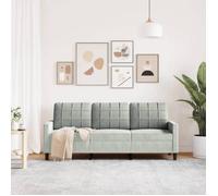 Gris SOFA - PHSH - Canapé avec 3 places - contemporain - Gris clair 180 cm Velours C2000
