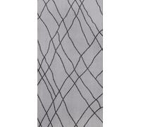 Gris Tapis synthétique Tapis en fibres synthétiques Tapis court Noir Lignes