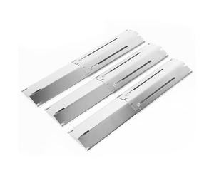 GRISUN Lot de 3 plaques de protection contre la chaleur réglables en acier inoxydable pour barbecue à gaz, diffuseur de flamme universel, cache-brûleur, rails d'arômes, pièces de rechange de 29,8 à