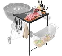 GRISUN Table d'appoint réglable en hauteur pour bouilloire Weber 22/26 Master Touch