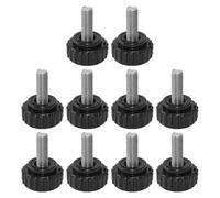 Grobo 10 boutons de serrage moletés m6 x 16mm vis à molette filetée en acier inoxydable, diamètre de la tête 22mm, pour accessoires de presse de machines