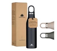 Groenenberg Gourde en acier inoxydable 500 ml ou 750 ml | 100 % anti-fuite | Bouteille isotherme adaptée aux boissons gazeuses | Bouteille isotherme pour le sport