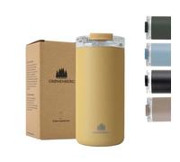 Groenenberg Mug isotherme 350 ou 473 ml | Thermos café 100% anti-fuite | Garde au chaud pendant au moins 4h | Tasse isotherme en acier inox recyclé (Mustard, 473 ml)