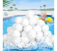 GROFIS Balle Filtrante Piscine, 700g Boule Filtrante Pompe Piscine Remplace 20kg Sable de Filtration, Réutilisable Pool Filter Ball avec Filet à Linge, Filtration Piscine pour Systèmes de Filtration