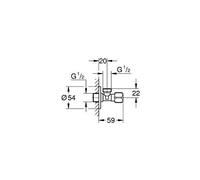 GROHE 22032000 Robinet d'arrêt 1/2``