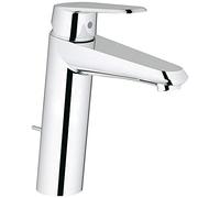 GROHE 23448002 Mitigeur lavabo Eurodisc Cosmopolitan Argent | Robinet salle de bain avec outil 3en1, débit et température limitables, montage facile sur le lavabo (chrome, 23448002)