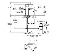 Grohe Essence New mitigeur de lavabo sur pied noir 235892431