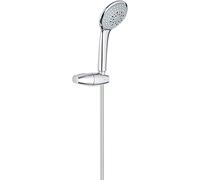 GROHE 27355000 Euphoria 110 Champagne 2 Support mural trois pulvérisations, | Set support mural pour douchette, compatible avec les flexibles courants, montage mural facile (chrome, 27355000)