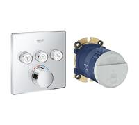 Grohe 29149000 Smartcontrol Mitigeur Encastrés 3 Sorties, Chrome & Corps encastré Universel 1/2 Rainshower 26483000, Bleu, 1.00