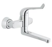 GROHE 32793000 Euroéco Séquentiel Mitigeur lavabo mural bec orientable Argent