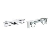 GROHE - 34174001 - Mitigeur Bain/Douche Thermostatique Grohtherm - 2000 - (Import Allemagne) & Tablette Grohtherm 2000 18608001, Argent (Import Allemagne)