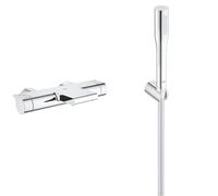 GROHE - 34174001 - Mitigeur Bain/Douche Thermostatique Grohtherm & Ensemble de douche Vitalio Get Stick, pommeau de douche Vitalio Get Stick 1 jet