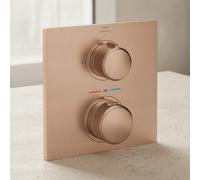 Grohe Allure Façade avec mitigeur thermostatique encastré 1 sortie Bronze, 19380