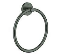 Grohe anneau Essentials serviettes match0 40365AL1 graphite dur brossé, fixation invisible