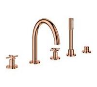 Grohe Atrio Combinaison de baignoire 5 trous 29408DA0 avec poignées croisées, coucher de soleil chaud