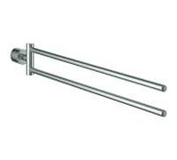 Grohe Atrio porte-serviettes 40308DC3 supersteel, 2 bras, pivotante